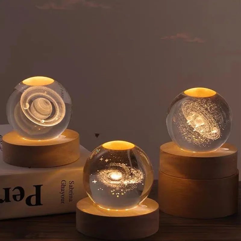 Adesca™ 3D Led Crystal Ball Glass